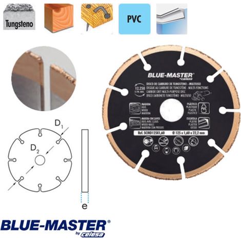 Blue Master Radial-Mehrzweckscheibe aus Wolframkarbid, 115 x 1,6 x 22