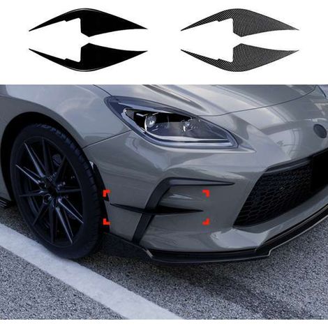 1 pair of front bumper side diffuser spoilers and front air blades suitable for 22+ Toyota GR86 and Subaru BRZ (1/4)