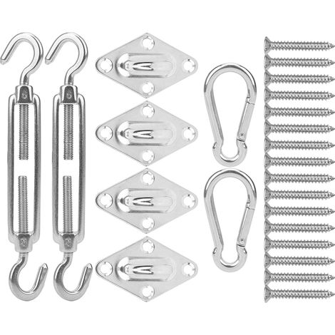 Accessoire de camping en extérieur : boucle de porte en acier inoxydable en forme de losange, crochet pour auvent, outil pour pare-soleil