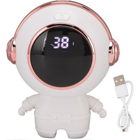 Mini chauffe-mains USB rechargeable avec affichage numérique, portatif mignon pour bureau et voyage. (1/5)
