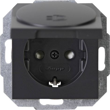 Kopp 1 pièce Insert Prise de courant ATHENIS anthracite 940115086 1 pc(s) (1/2)