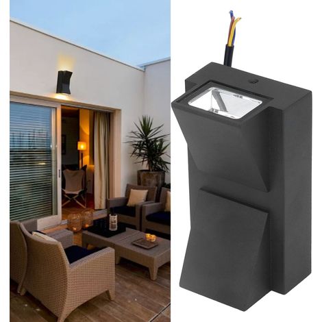 Applique murale extérieure étanche à double tête 12 W, applique LED moderne et minimaliste pour couloirs, entrées, balcons, cours et escaliers. (1/5)
