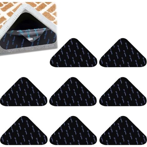 Bardusch-8 pcs rug grippers réutilisables et lavables, coins anti-recourbement, pour parquet, carpettes et tapis (1/5)