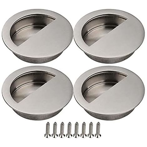 CSPARKV 50 mm Puerta corrediza Puerta corrediza Armario Tirador empotrado Tirador para mueble con tornillos Puerta corrediza Armario Plata