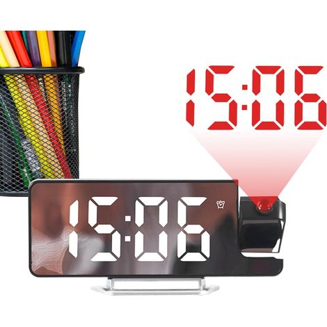 Deckenprojektor Uhr Für Schlafzimmer - Projektionswecker Decke - Automatische Helligkeitsanpassung Für Schlafzimmer Jugendliche Küche Reisen Kinderzimmer (1/5)