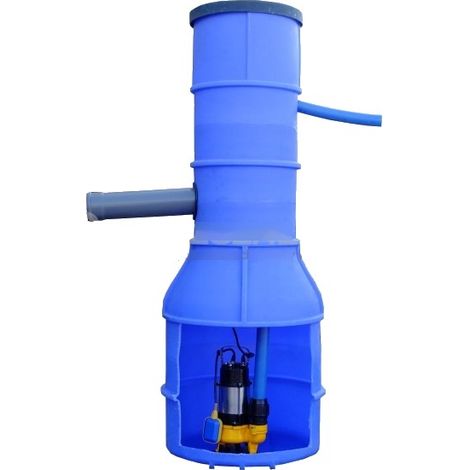 Station de relevage 345 l, 1,8 m 1 pompe 250W 150l - min 7m