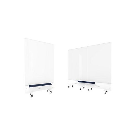 magnetoplan  Infinity Wall con rotelle  smaltata in bianco su