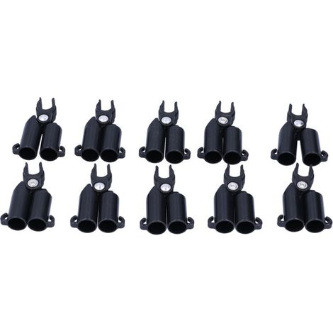 10 accesorios tipo A, clips fijos, soportes para plantas, estacas de fijación, conector para herramientas de jardinería (diámetro interior: 11 mm) (1/4)