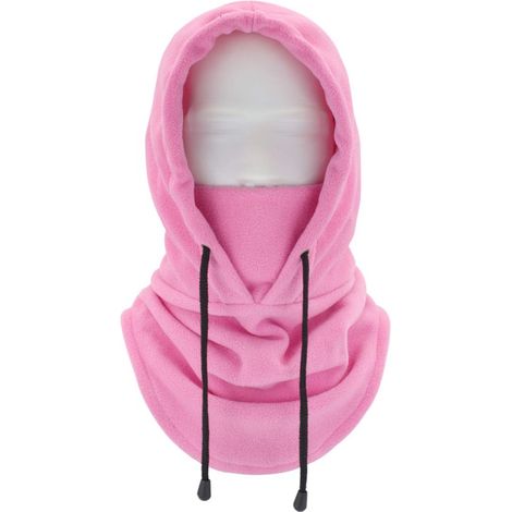 Masque d'hiver - Masque - Masque facial - Cagoule de ski - Bonnet chaud - Unisexe - Polaire - rose (1/5)