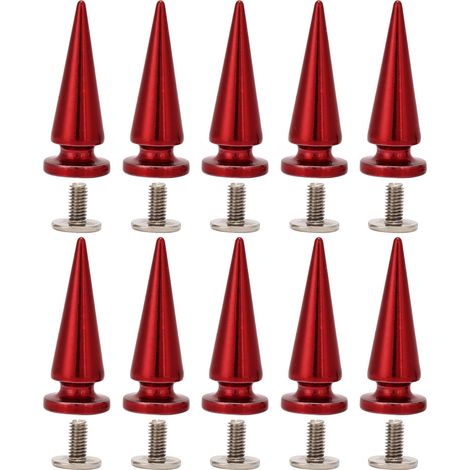 10 pièces Rivets en Cuivre 26mm avec Vis pour Sacs et Chaussures en Cuir DIY (Rouge) (1/5)
