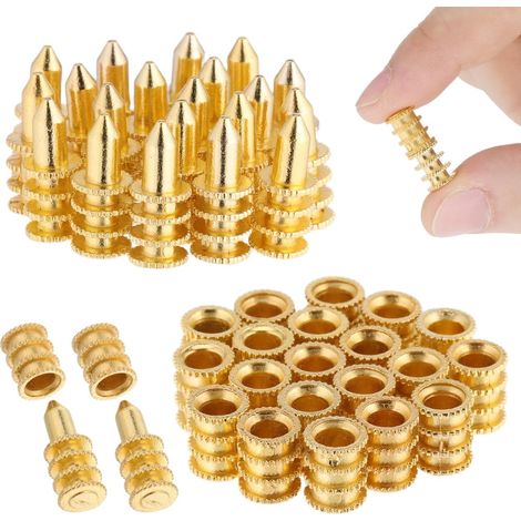 20 Pièces Goupilles De Positionnement En Alliage De Zinc Pour Table Connecteurs Manchon Boulon Alignement Chevilles Pour Projets De Table À Manger Et Remplacement (1/5)