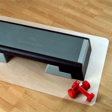 Sportmatte für Fitnessgeräte Rechteckig Milchig-transparent Polypropylen 114 x 300 cm