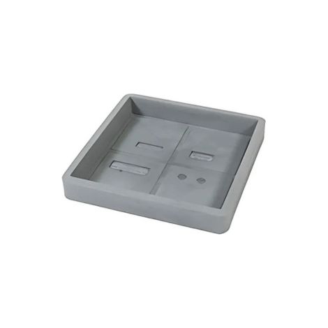 SOTTOVASO QUADRO SNQ 40CM GRIGIO ANTICATO PLASTECNIC