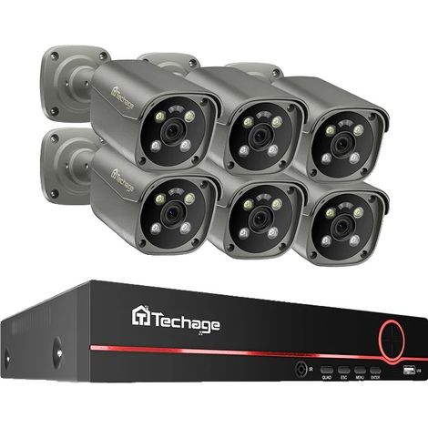 Système de Caméra de Sécurité, Résolution 8MP, Capacité de Vision Nocturne, 8CH NVR et 6 Caméra-a, 3T(sports en plein air)-a (1/2)