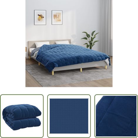 Sommeil -  Couverture lestée Bleu 220x240 cm 11 kg Tissu (1/5)