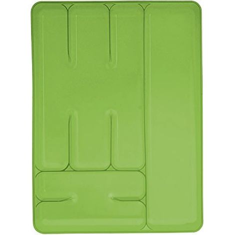 Excelsa Rainbow Portaposate 6 Scomparti, Polipropilene, Verde, 33 x 25