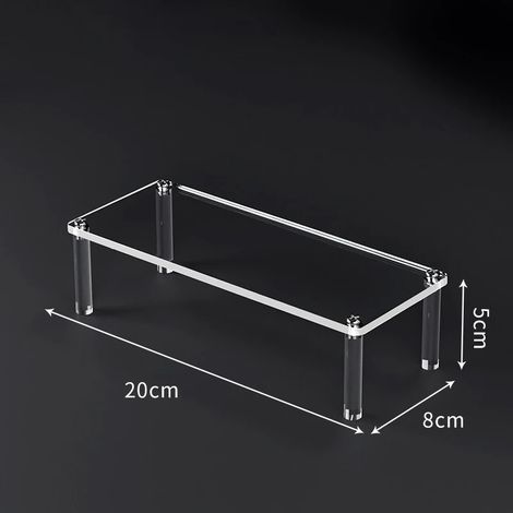 (D5208-2008-1T) Présentoirs en acrylique transparents pour figurines en argile, présentoir à desserts, présentoir à parfums, vitrine W-10 (1/5)