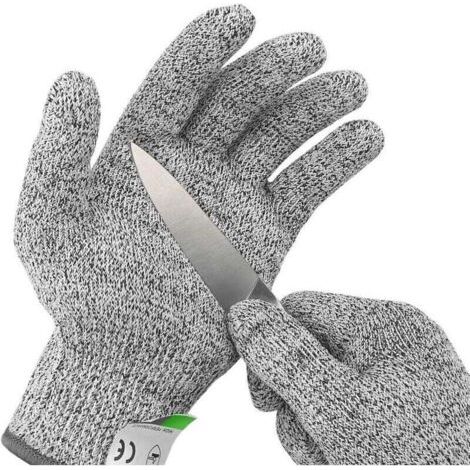 Gants de qualité alimentaire extrêmement durables et résistants aux coupures, classe de protection 5, pour l'écaillage des huîtres (taille L) (1/4)