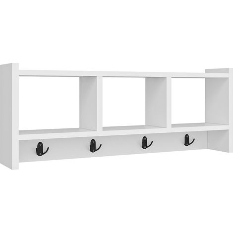Arredamento per la casa Gancio da parete, appendiabiti, parete sospesa Bianco (1/5)