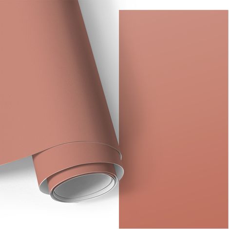 Klebefolie für Möbel - Möbelfolie - Selbstklebefolie - Küche folieren - Schrank folieren - Tischfolie - Ziegelrot 75x150 cm
