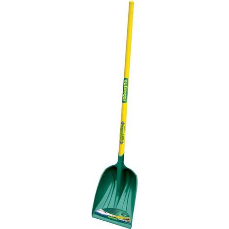 Leborgne – Pelle à neige grand volume 6L – Manche composite léger et imputrescible – Largeur 36cm, hauteur 47cm – Multi usage pour déneigement (1/2)
