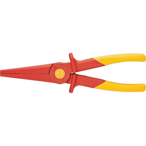 Draper Knipex Fully Insulated 220mm 'S' Range Soft Grip Long Nose Pliers with Plastic Snipe Nose Design
