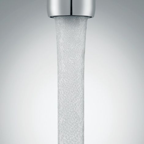 Régulateur de débit pour douches, chromé/bleu, 1/2" x 1/2", 10 L/MIN.