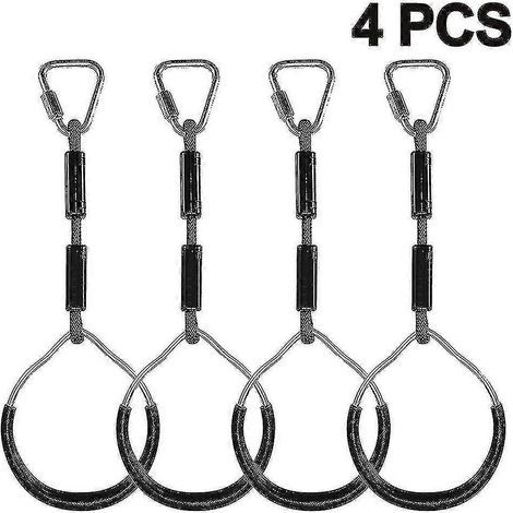 Colorful Swing Gymnastics Ring -4-piece outdoor backyard toy ninja course playground equipment (1/5)