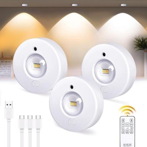wiederaufladbare, kabellose LED-Strahler, 1200 mAh LED-Leuchten für Küche, Vitrinen und Unterbaubeleuchtung mit Touch-Steuerung und Fernbedienung (1/5)