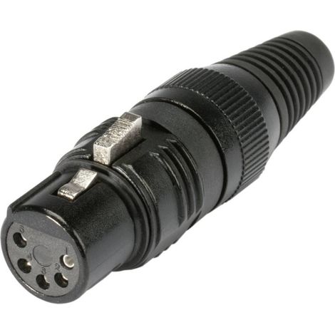 XLR femelle, droit Hicon HI-X5CF-M Nombre de pôles: 5 noir 1 pc(s) D10720 (1/2)