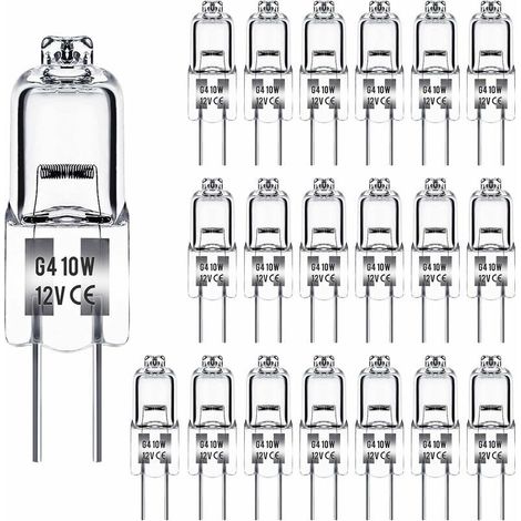 Ampoule halogène G4, ampoule G4 12V 10W, 2800K, 100LM, variable, halogène G4, capsule transparente