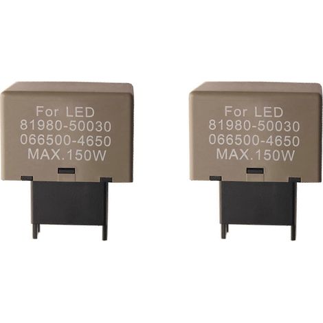 Deux relais clignotants électroniques à 8 broches compatibles avec les ampoules LED, référence 81980-50030 066500-4650 (1/5)