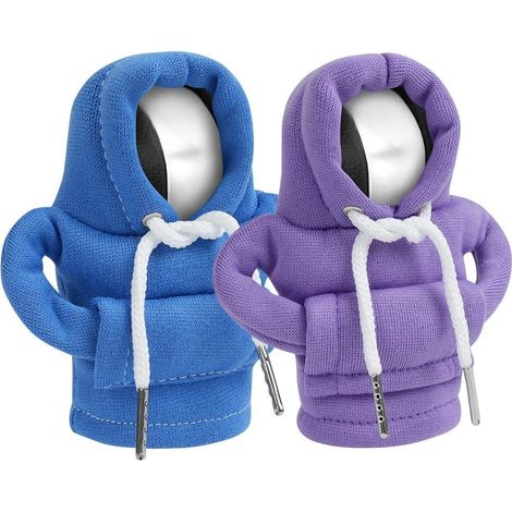 Housse de levier de vitesse, 2 pièces, bleu et violet. (1/5)