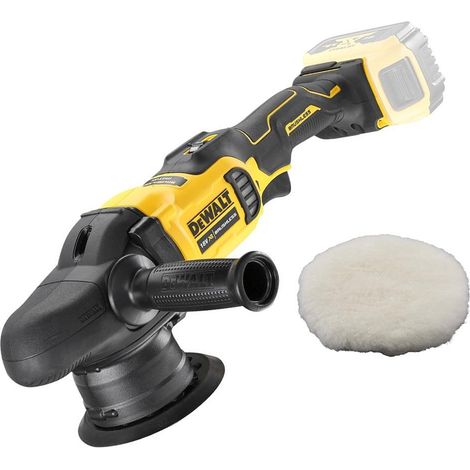 Dewalt DCM848N 18v Brushless Dual Action Polisher 125mm + Wool Polishing Bonnet (1/4)