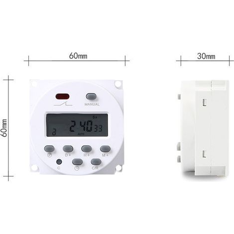 Minuterie numérique 17 programmes précision élevée anti-interférence relais temporisé micro-ordinateur 12V