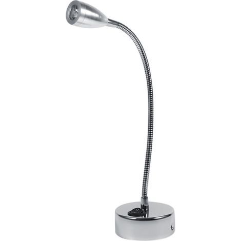 Lampe murale LED argentée avec bras flexible en forme de cygne – idéale pour lecture en chambre à coucher, lumière chaude 3000K (Type 2) (1/5)