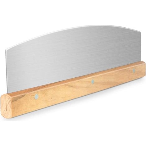 Pizza Cutter - Stainless Steel Blade - Oak Handle - 35 X 12 Cm - For Pizza Pastry Bread - 1 Piece (1/5)