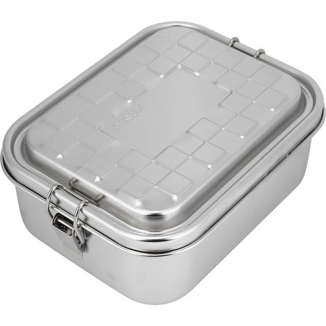 Boîte à lunch monocouche en acier inoxydable 304, récipient bento pour étudiants, accessoire de maison, petit format (1/5)