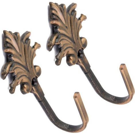 2Pcs Crochet Embrasse Embrasse Rideau Embrasse Crochet Murale Bronze (1/4)