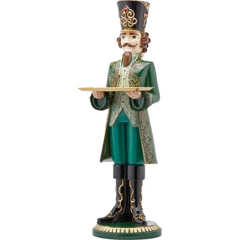 Statuetta di Soldatino in Poliresina con vassoio, colore azzurro 32 x 36 x h 106 cm (1/2)
