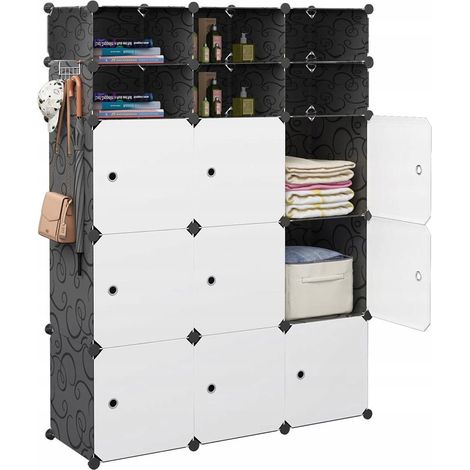 Armario modular, armario, estante, mueble, ropero, estantes, percha (1/5)