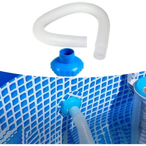 Tuyau de skimmer pour piscine avec adaptateur, 1.5 pouce, 70cm, ABS, étanche