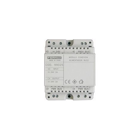 Módulo adaptador aliment. bus2 con voltaje 24V y 2 salidas de conexión.