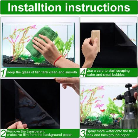 selbstklebende Aquarium-Rückwandsets 40×200 cm – mit Rakel für blasenfreies Anbringen – Ideal für die Teichdekoration (1/5)