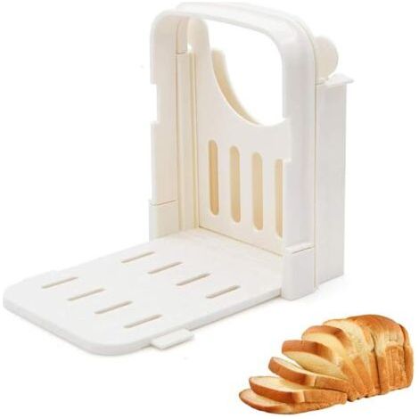 Trancheuse à Pain, Coupe Pain Pliable, Guide de Coupe de Pain Fait Maison, Coupe Pain de Cuisine Réglable, Machine à Pain Manuelle, Machine de Coupe pour Pain, Pliable de Trancheuse de (1/5)