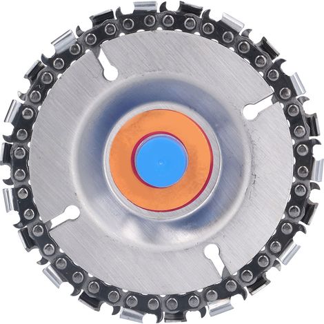 Disque à chaîne 4 pouces, 22 dents, acier inoxydable, pour scie circulaire et meuleuse d'angle, accessoires, 14 000 tr/min, orange