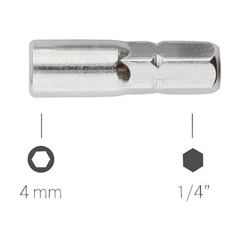 BERNSTEIN TOOLS 4-566 EMBOUTS 1/4 POUCE  4 MM 25 MM 1/4