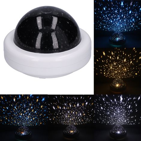 Veilleuse LED pour enfants avec projecteur musical apaisant et motif étoiles, idéale pour décorer la chambre de bébé. (1/5)