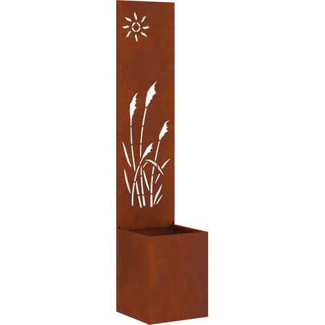 Écran de confidentialité de jardin Fretwork Rouillé 32 x 140 cm