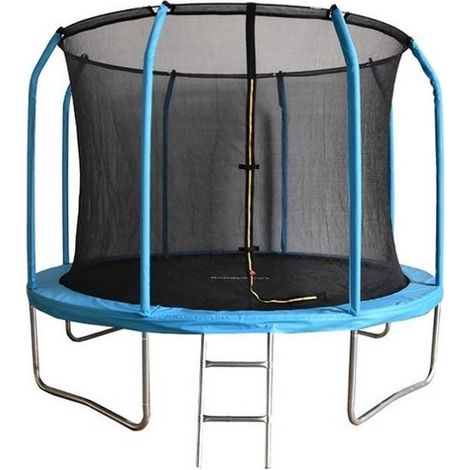 Trampolin - 305 cm - mit Sicherheitsnetz & Leiter - blau